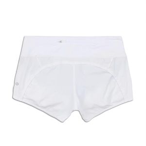 White Lululemon workout shorts size 8